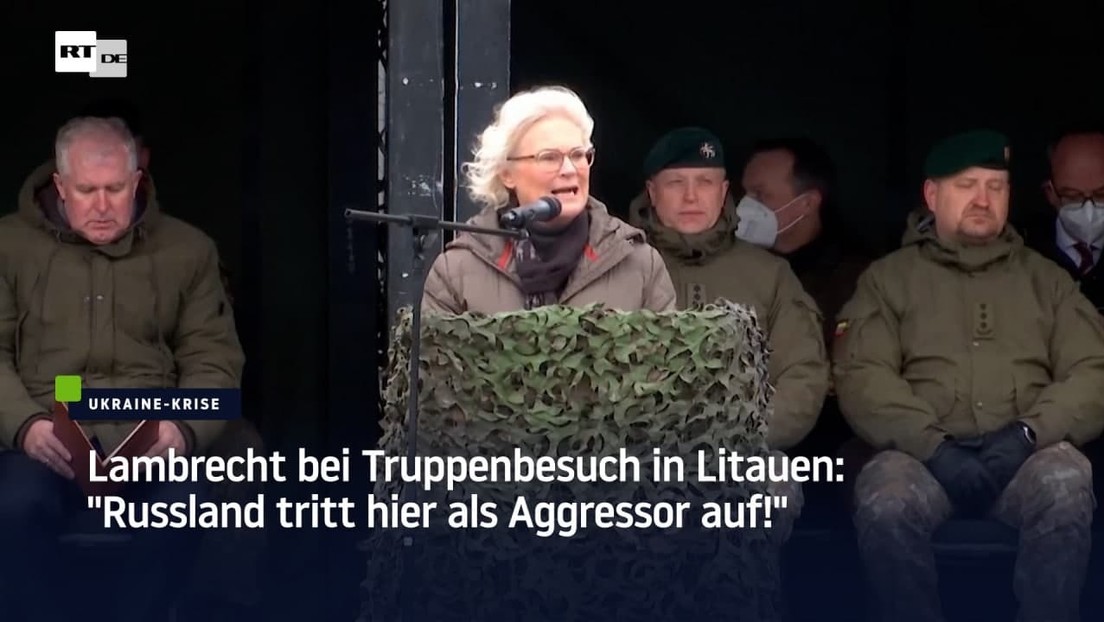 Lambrecht bei Truppenbesuch in Litauen: "Russland tritt hier als Aggressor auf!"