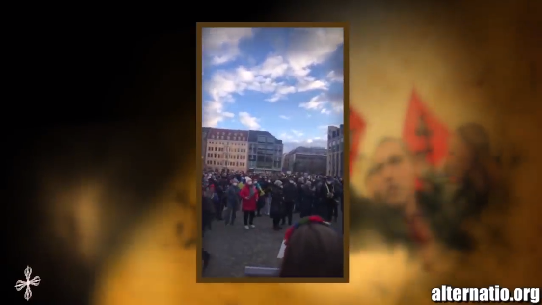 Parolen von Nazi-Kollaborateuren ertönen auf Friedens-Demonstrationen in Deutschland