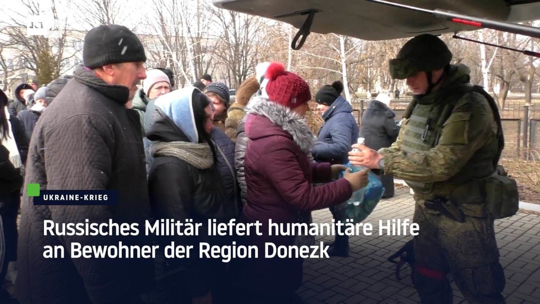 DNR: Russisches Militär liefert humanitäre Hilfe an Bewohner der Region Donezk