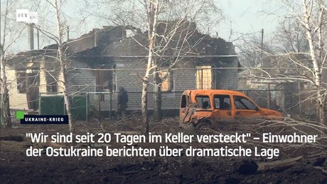 "Wir sind seit 20 Tagen im Keller versteckt" – Ostukrainer berichten über dramatische Lage
