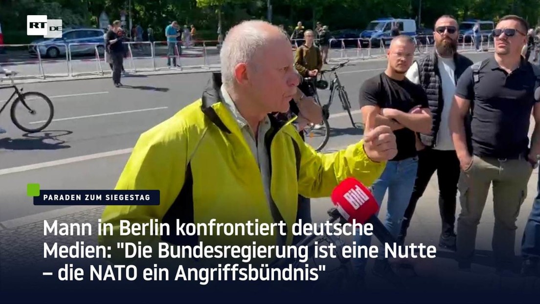 Mann konfrontiert deutsche Medien: "Die Bundesregierung ist eine Nutte, NATO ein Angriffsbündnis"