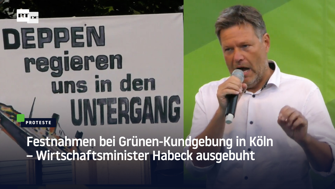 Festnahmen bei Grünen-Kundgebung in Köln – Wirtschaftsminister Habeck ausgebuht