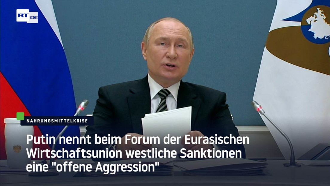 Putin nennt westliche Sanktionen eine "offene Aggression"