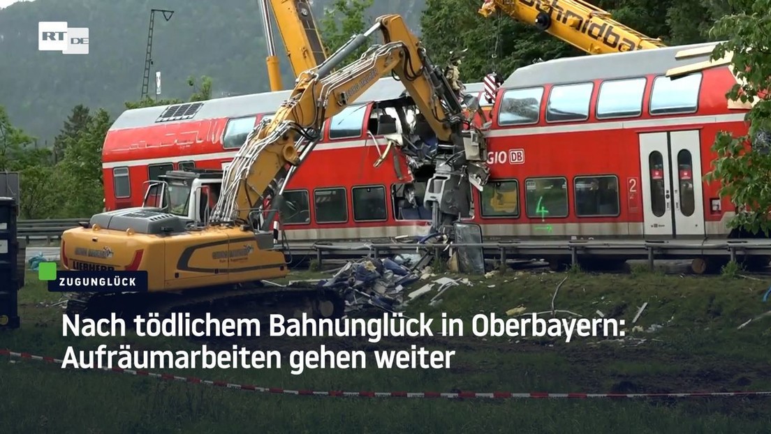Nach tödlichem Bahnunglück in Oberbayern: Aufräumarbeiten gehen weiter