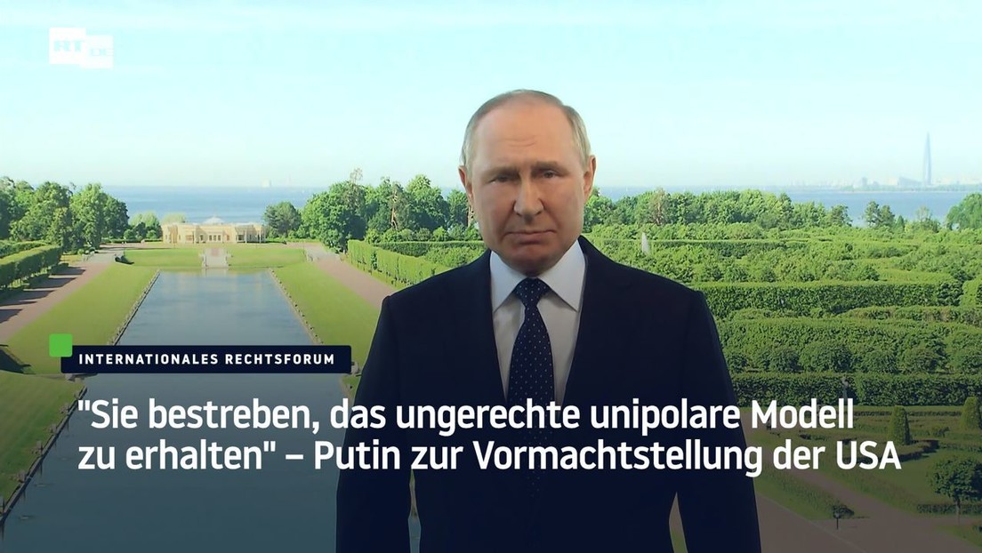 "Sie bestreben, das ungerechte unipolare Modell zu erhalten" – Putin zur Vormachtstellung der USA