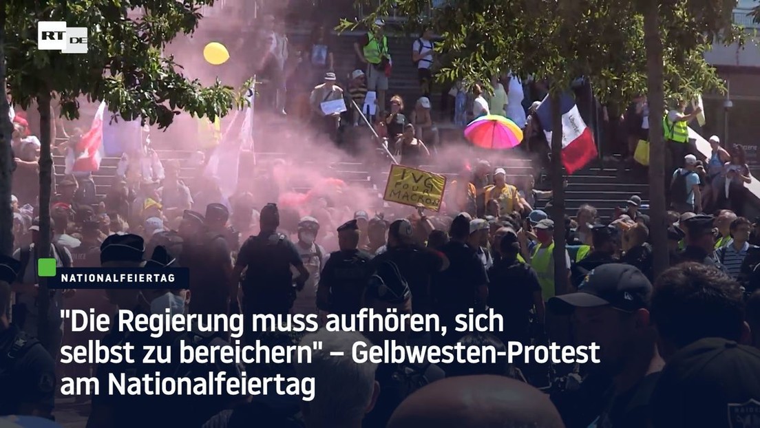 "Die Regierung muss aufhören, sich selbst zu bereichern" – Gelbwesten-Protest am Nationalfeiertag