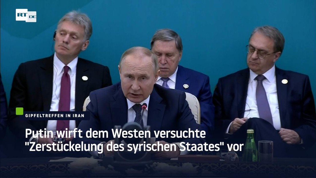 Putin wirft dem Westen versuchte "Zerstückelung des syrischen Staates" vor