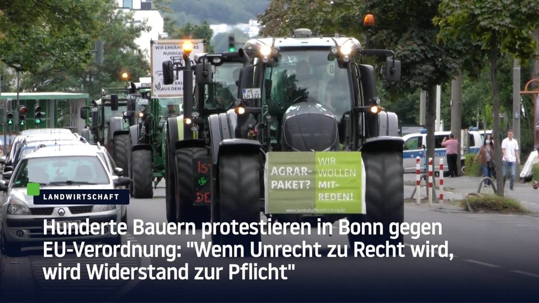 Hunderte Bauern protestieren in Bonn: "Wenn Unrecht zu Recht wird, wird Widerstand zur Pflicht!