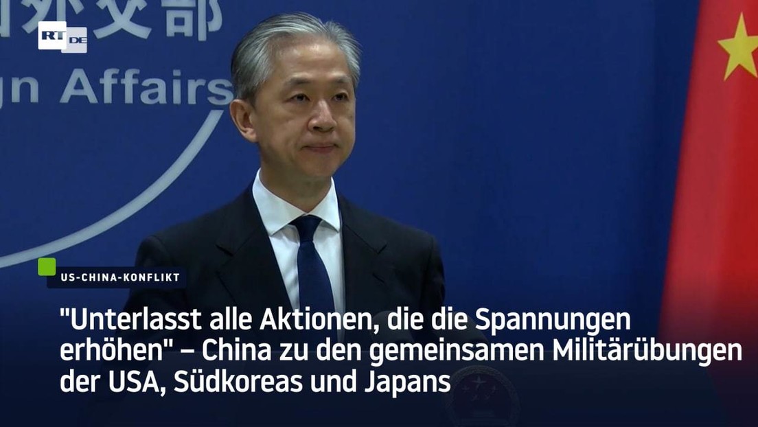 China zu US-Manöver mit Südkorea und Japan: "Unterlasst alle Aktionen, die die Spannungen erhöhen"