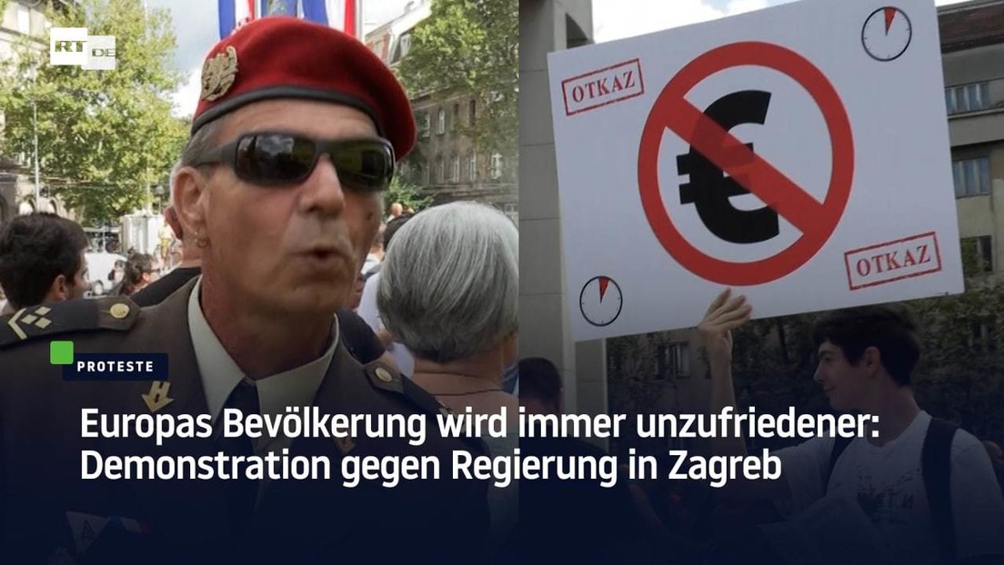 Europas Bevölkerung wird immer unzufriedener: Demonstration gegen Regierung in Zagreb