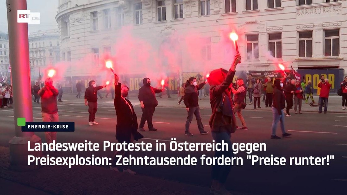 Landesweite Proteste in Österreich gegen Preisexplosion: Zehntausende fordern "Preise runter!"