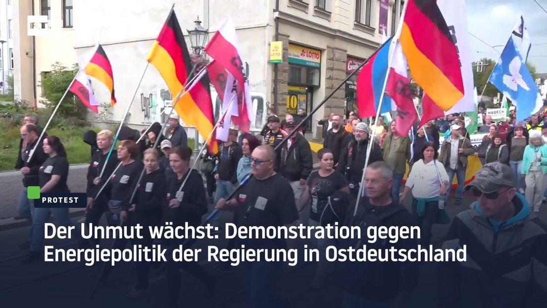 Der Unmut wächst: Demonstration gegen Energiepolitik der Regierung in Ostdeutschland