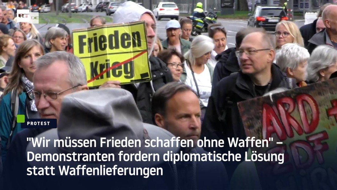 "Frieden Schaffen Ohne Waffen!" – Demonstranten Fordern Diplomatische ...