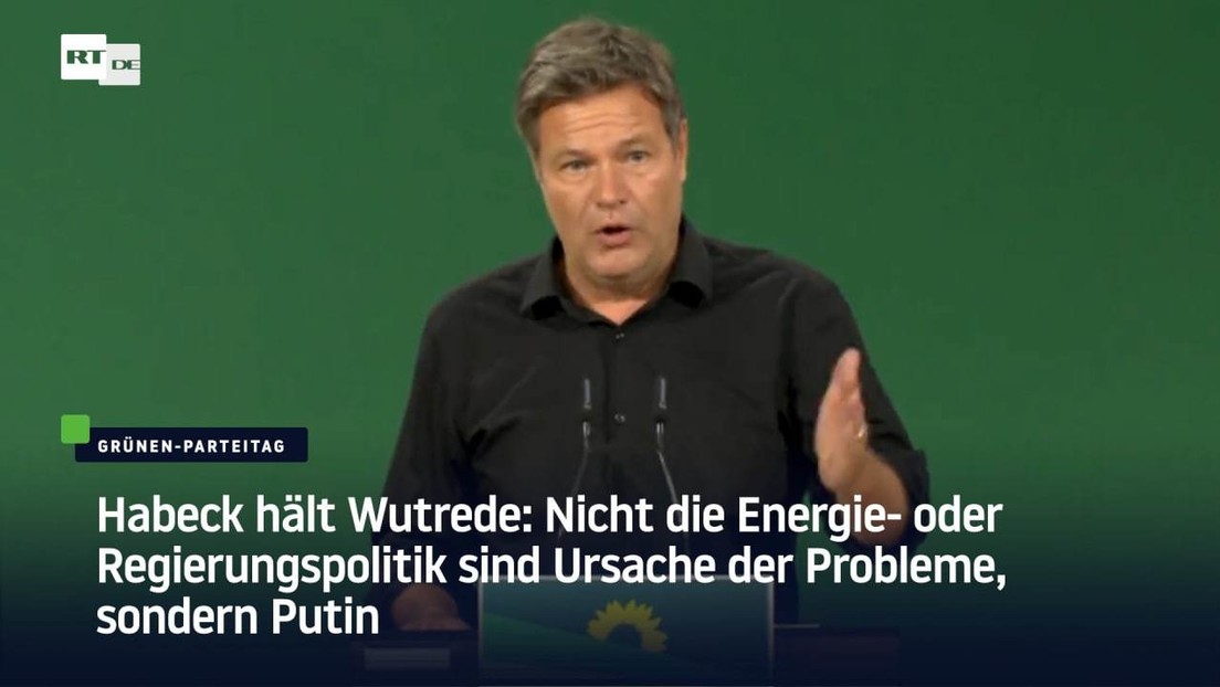 Habeck hält Wutrede: Nicht Energie- oder Regierungspolitik sind Ursache der Probleme, sondern Putin