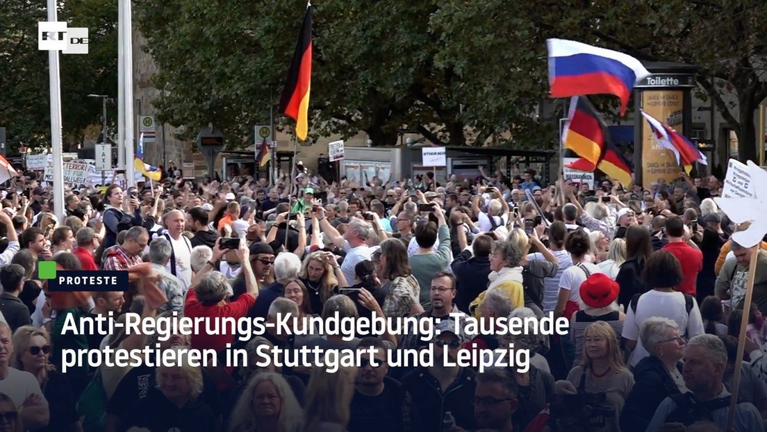 Anti-Regierungs-Kundgebung: Tausende protestieren in Stuttgart und Leipzig