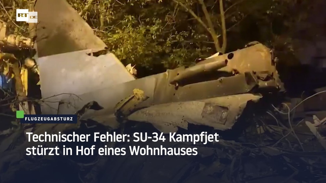Technischer Fehler: SU-34 Kampfjet stürzt in Hof eines Wohnhauses