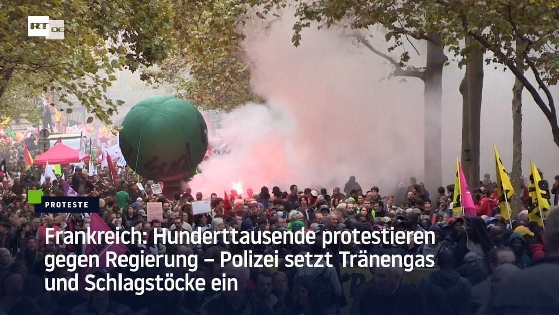Frankreich: Hunderttausende protestieren gegen Regierung – Polizei setzt Tränengas, Schlagstöcke ein