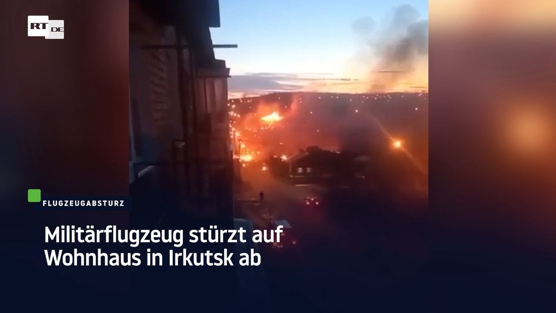 Militärflugzeug stürzt auf Wohnhaus in Irkutsk ab