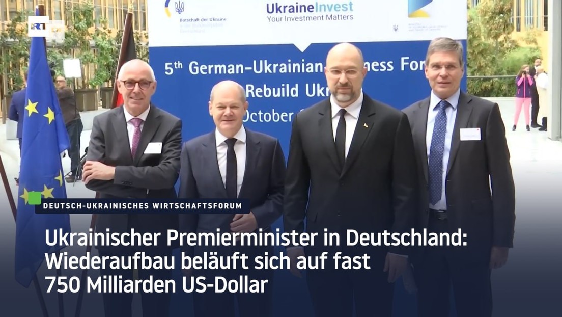 Ukrainischer Premier in Deutschland: Wiederaufbau beläuft sich auf 750 Milliarden US-Dollar