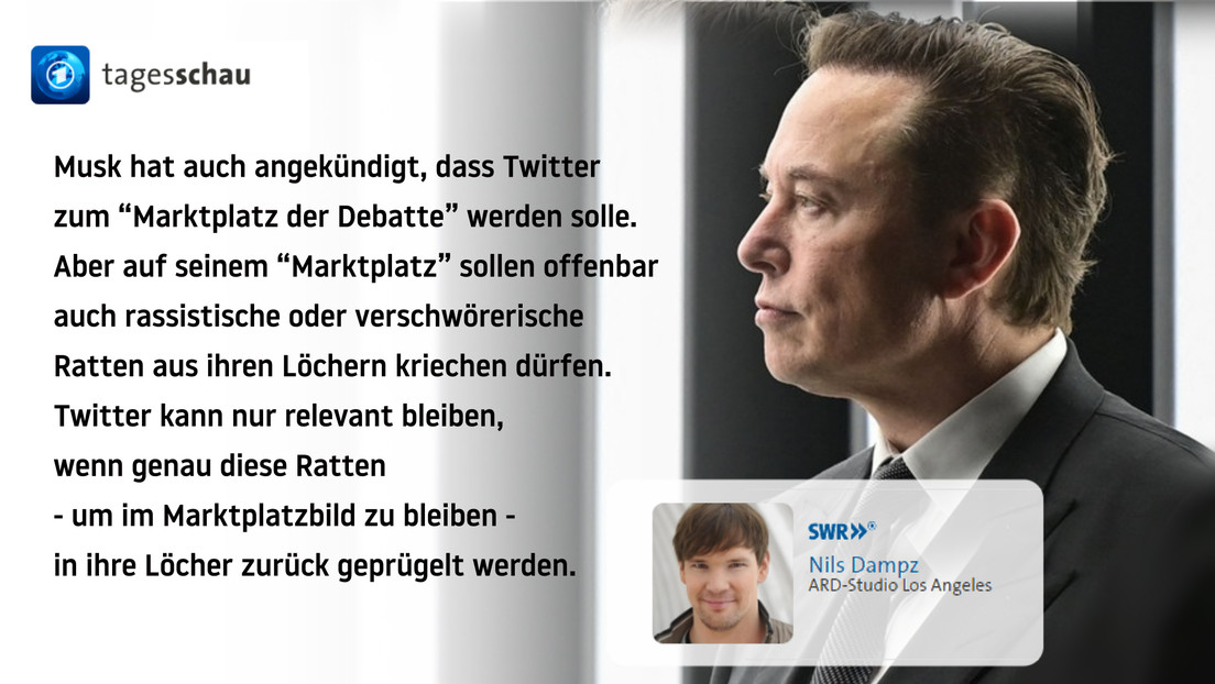 "Nazi-Sprache": ARD-Tagesschau nennt Twitter-Nutzer "Ratten" und erntet Kopfschütteln