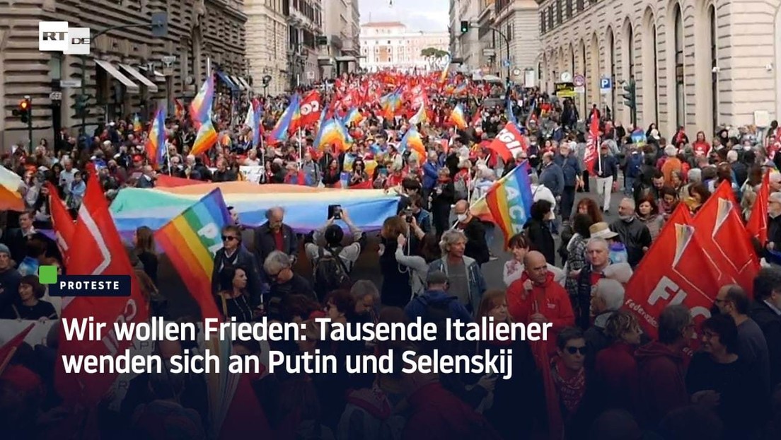 Friedenskundgebung in Rom: Tausende Italiener wenden sich an Putin und Selenski