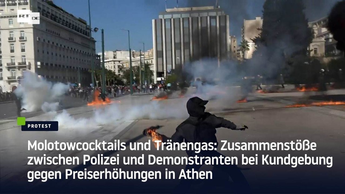 Molotowcocktails und Tränengas: Zusammenstöße zwischen Polizei und Demonstranten in Athen