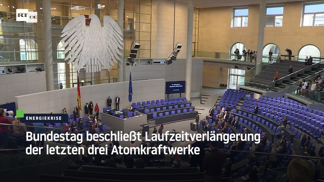 Bundestag beschließt Laufzeitverlängerung der letzten drei Atomkraftwerke