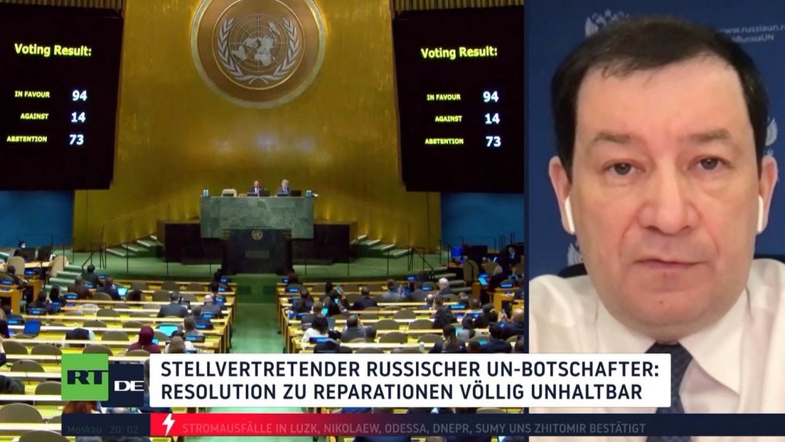 Russischer UN-Botschafter: Resolution zu Reparationen völlig unhaltbar