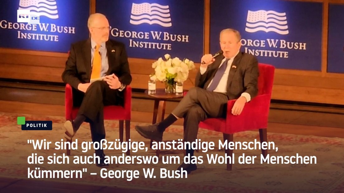 "Wir sind großzügige Menschen, die sich um das Wohl der Menschen kümmern" - George W. Bush