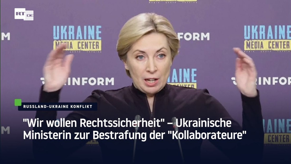 "Wir wollen Rechtssicherheit" – Ukrainische Ministerin zur Bestrafung von "Kollaborateuren"