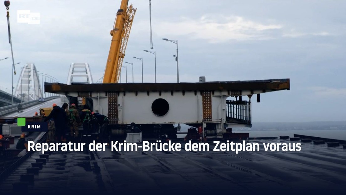 Dem Zeitplan voraus: Reparatur der Krim-Brücke geht voran