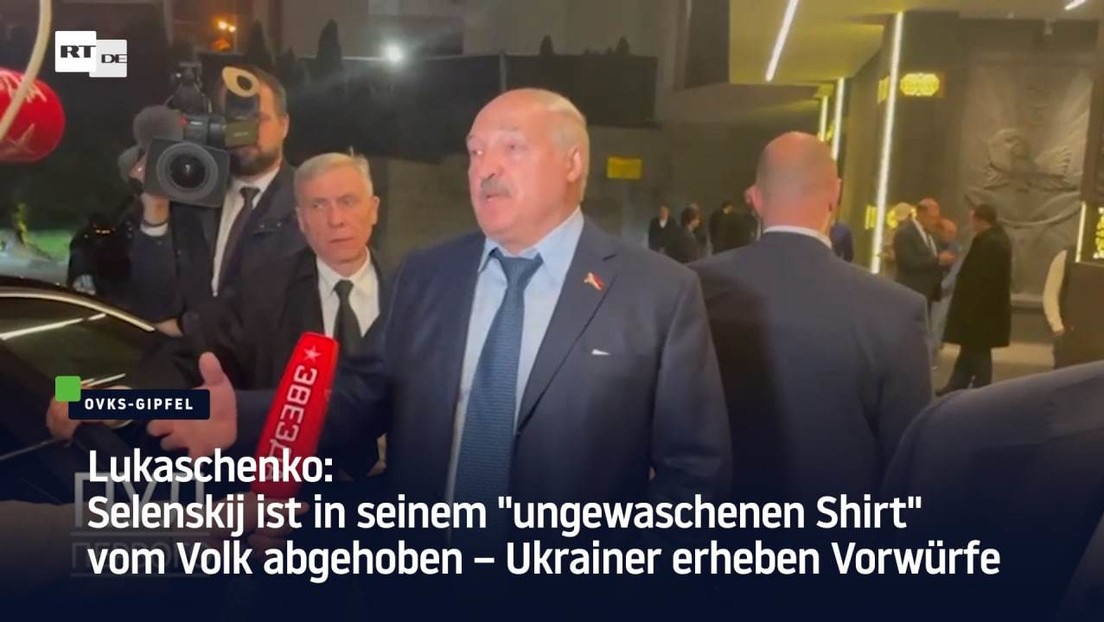 Lukaschenko: Selenskij ist in seinem "ungewaschenen Shirt" vom Volk abgehoben