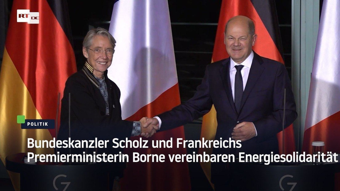 Kanzler Scholz und Frankreichs Premierministerin Borne vereinbaren Energiesolidarität