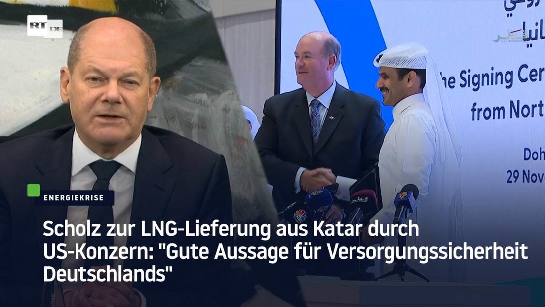 Scholz zur LNG-Lieferung aus Katar: "Gute Aussage für Versorgungssicherheit"