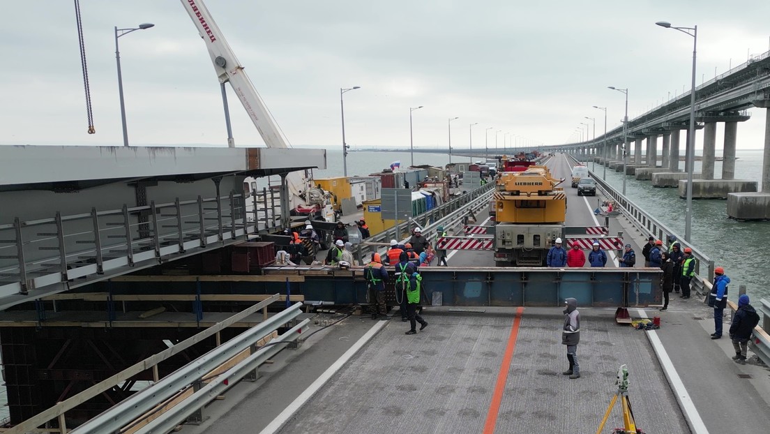 Krim-Brücke: Bei Terroranschlag zerstörte Fahrbahn wieder in Betrieb
