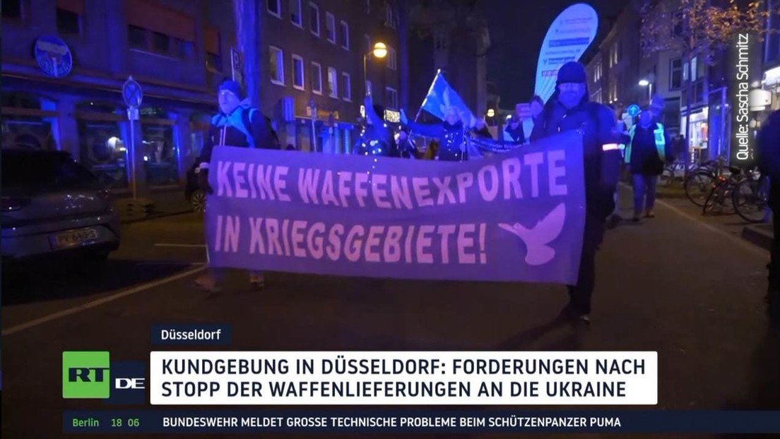 Proteste in Berlin und Düsseldorf gegen weitere Waffenlieferungen an die Ukraine