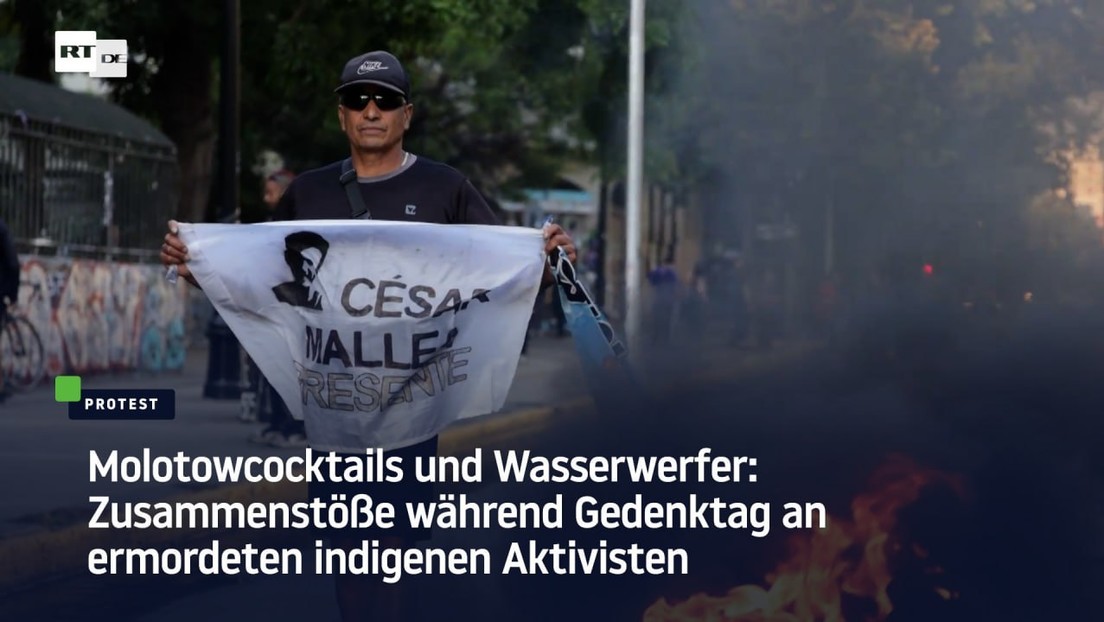 Molotowcocktails und Wasserwerfer: Zusammenstöße bei Gedenktag für ermordeten indigenen Aktivisten
