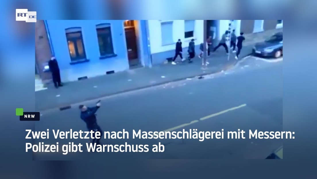 NRW: Zwei Verletzte nach Massenschlägerei mit Messern: Polizei gibt Warnschuss ab