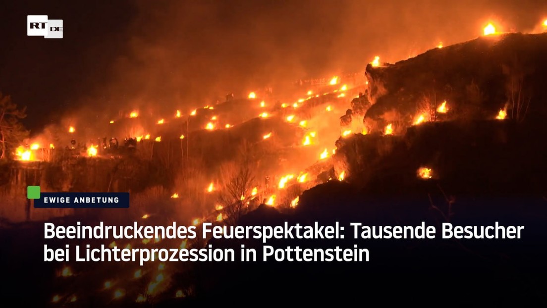 Beeindruckendes Feuerspektakel: Tausende Besucher bei Lichterprozession in Pottenstein