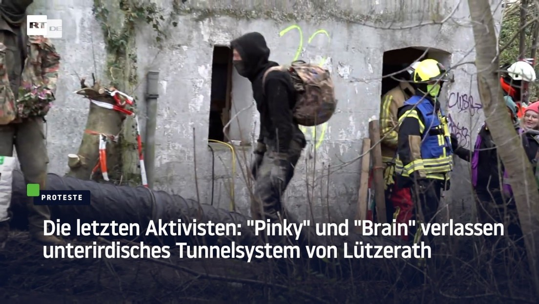 Die letzten Aktivisten: "Pinky" und "Brain" verlassen unterirdisches Tunnelsystem von Lützerath