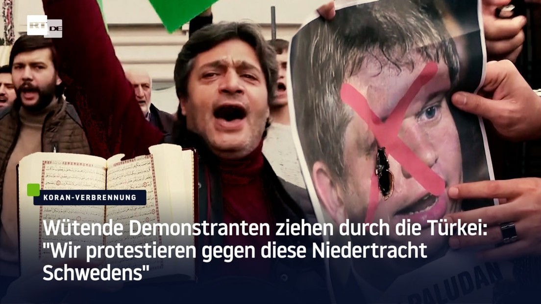 Wütende Demonstranten ziehen durch die Türkei: "Wir protestieren gegen diese Niedertracht Schwedens"