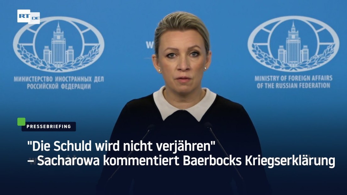 "The guilt will not become statute-barred" – Zakharova comments on Baerbock