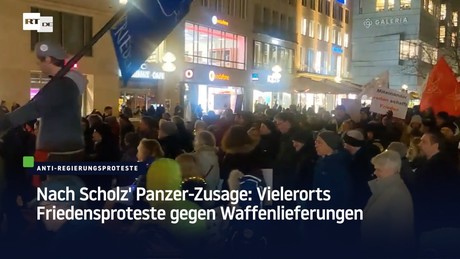 Nach Scholz' Panzer-Zusage: Vielerorts Friedensproteste gegen Waffenlieferungen
