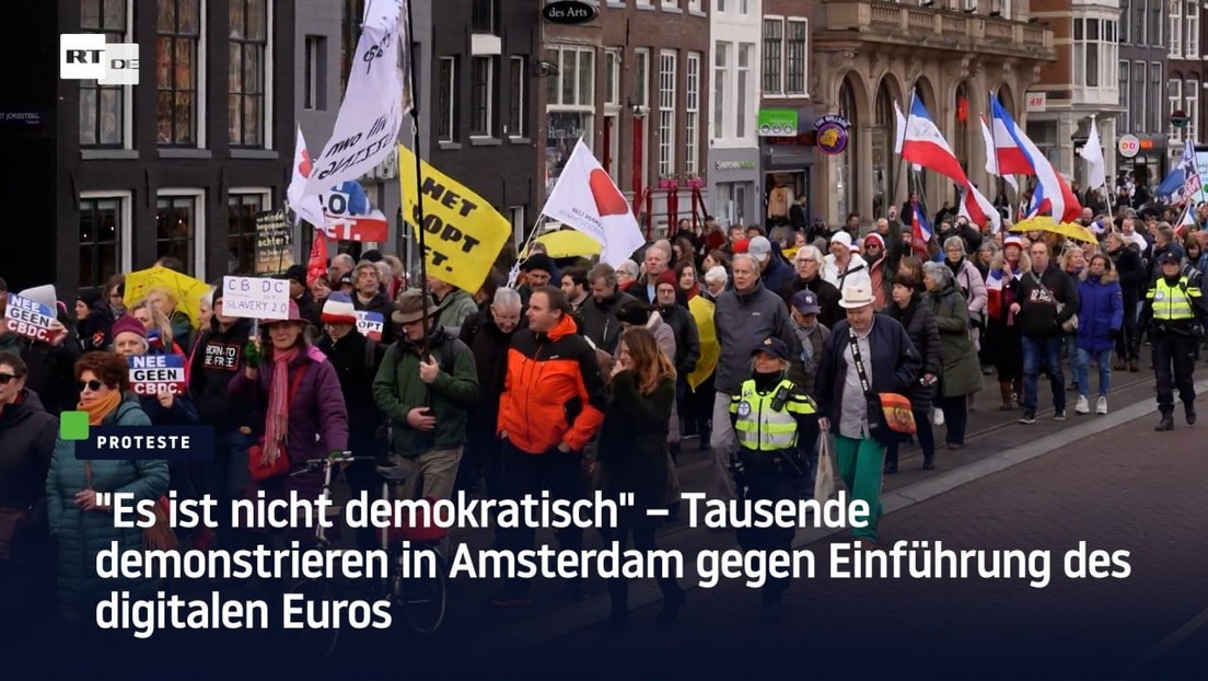 Tausende demonstrieren in Amsterdam gegen Einführung des digitalen Euros