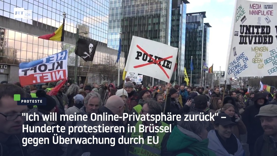 EU: Hunderte protestieren in Brüssel gegen Überwachung: "Ich will meine Online-Privatsphäre zurück"