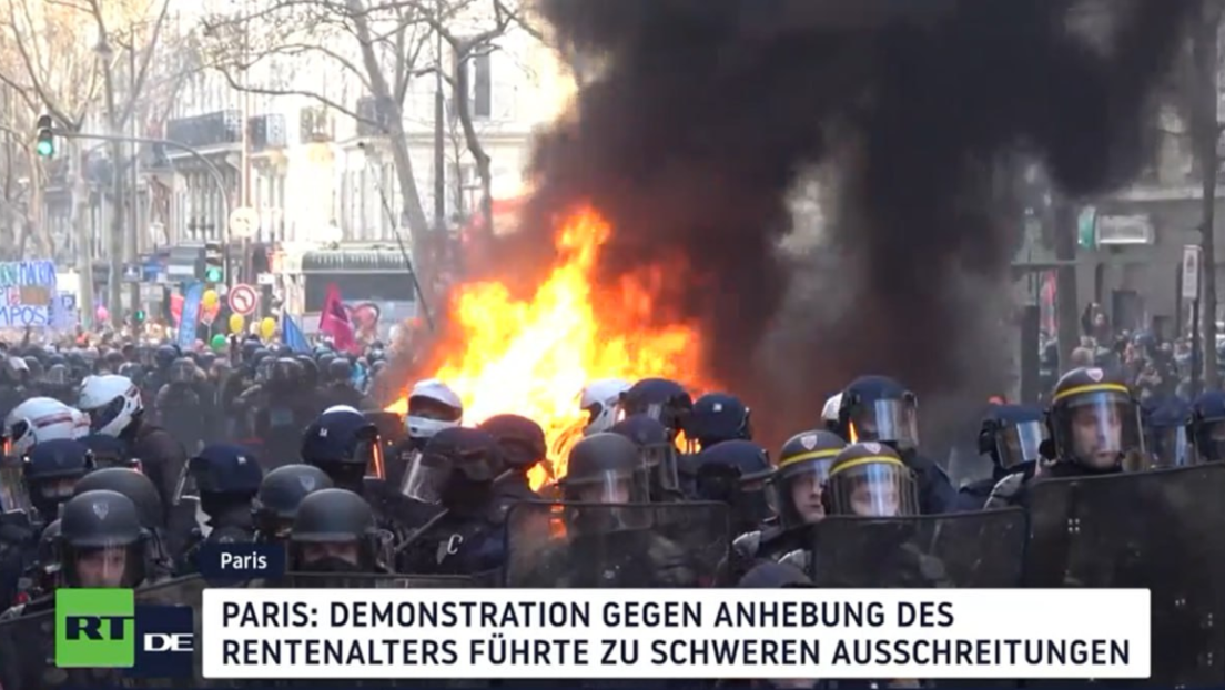 Frankreich: 500.000 Demonstranten protestieren auf den Straßen von Paris gegen Rentenreform