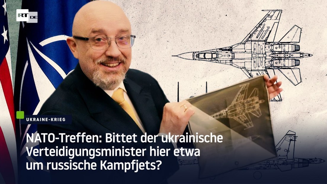 NATO-Treffen: Bittet der ukrainische Verteidigungsminister hier etwa um russische Kampfjets?