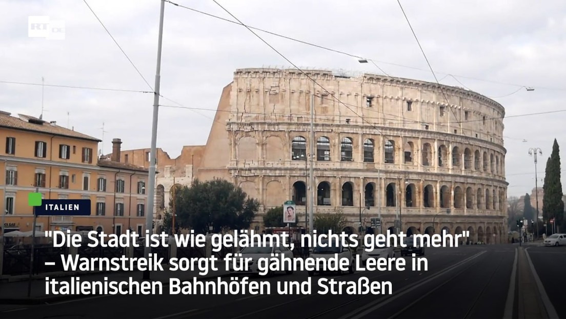 "Die Stadt ist wie gelähmt, nichts geht mehr" – Warnstreik sorgt für Leere in italienischen Städten