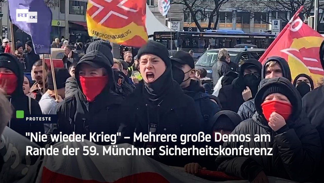 "Nie wieder Krieg" – Mehrere große Demos am Rande der 59. Münchner Sicherheitskonferenz