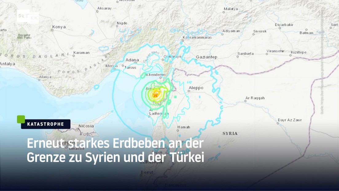 Erneut starkes Erdbeben an der Grenze von Syrien und der Türkei